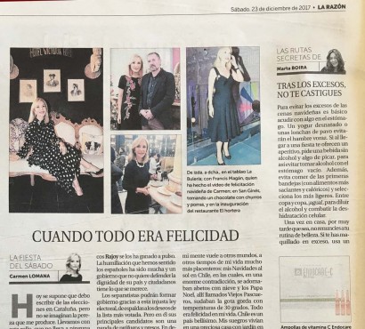 Francis Magán apareció con Carmen Lomana en el diario La Razón