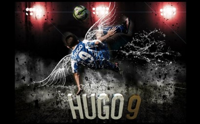 Poster personalizado para jugador de futbol con efectos especiales y efectos 3D
